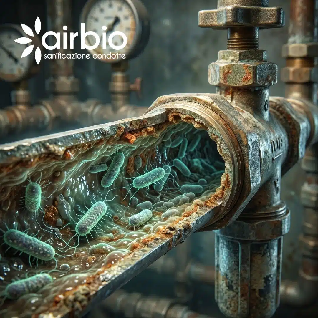 Biofilm forming inside a fresh-water pipe